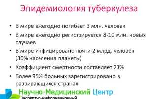 Эпидемиология туберкулеза, пути передачи инфекции, симптомы, способы лечения
