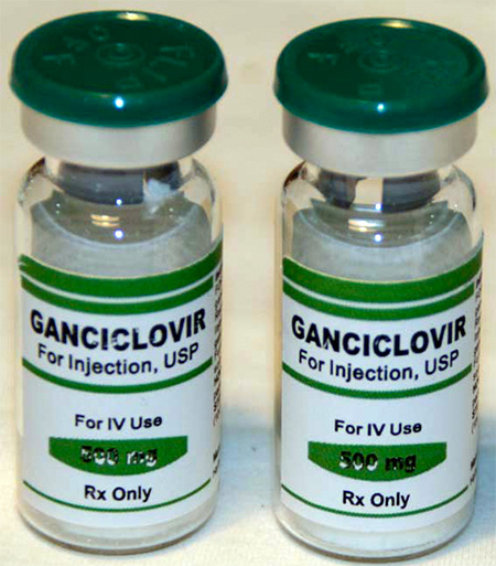 Ганцикловир в виде порошка. Ганцикловир в виде порошка.