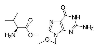 Валацикловир - химическая структура Валацикловир - химическая структура