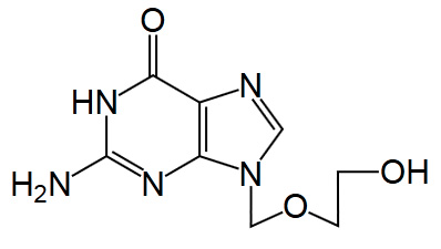 Химическая структура Ацикловира Химическая структура Ацикловира