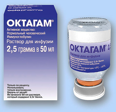 Препарат Октагам (человеческий иммуноглобулин). Препарат Октагам (человеческий иммуноглобулин).